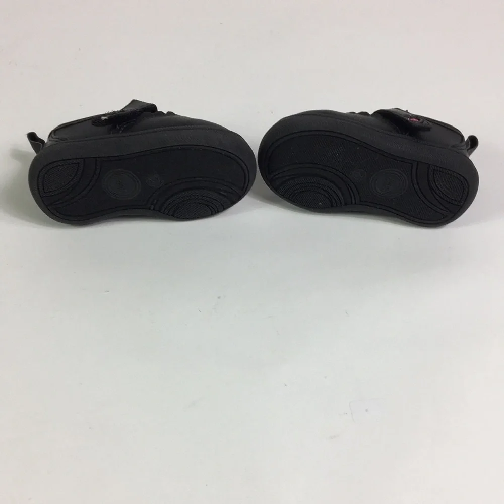 Baby Shoes‎ Size 2 Wonder Nation Girls Black Pink Heart